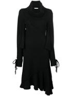 Jw Anderson Asymmetric Knitted Dress - Black