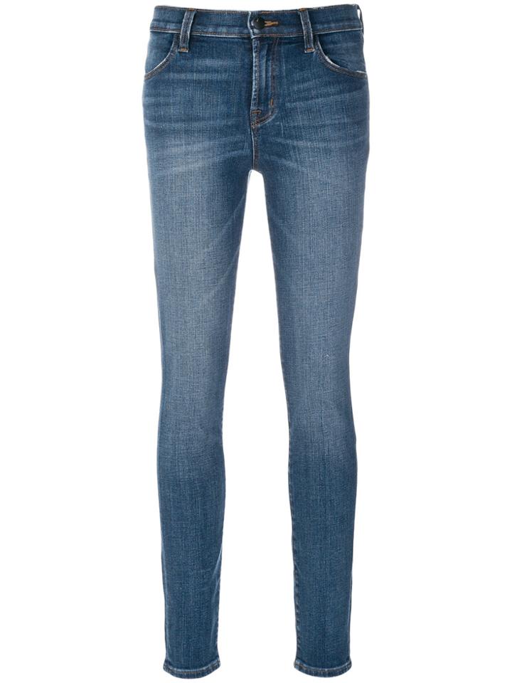 J Brand High-waisted Skinny Jeans - Blue