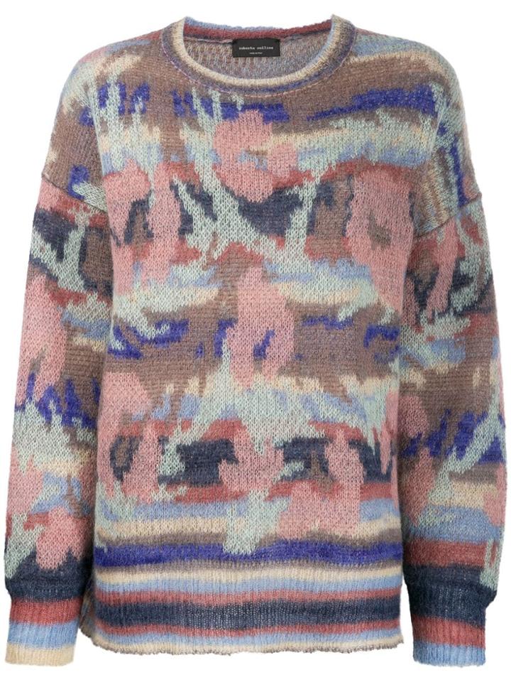 Roberto Collina Embroidered Long-sleeve Sweater - Grey