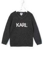 Karl Lagerfeld Kids Karl V-neck Jumper, Boy's, Size: 12 Yrs, Grey