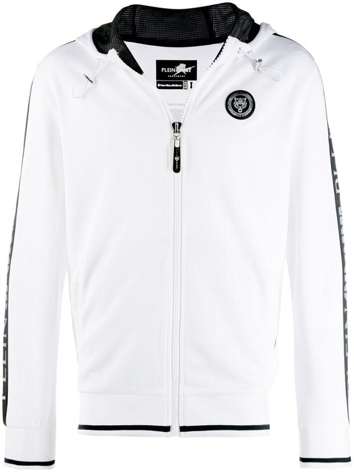 Plein Sport Metal Sport Zipped Hoodie - White