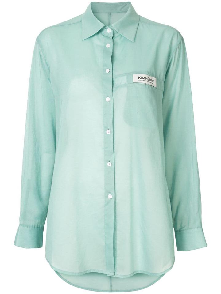 Kimhekim Logo Tag Shirt - Green