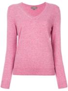N.peal V-neck Sweater - Pink & Purple