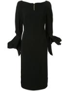 Roland Mouret Rosslare Ruffled-cuff Dress - Black