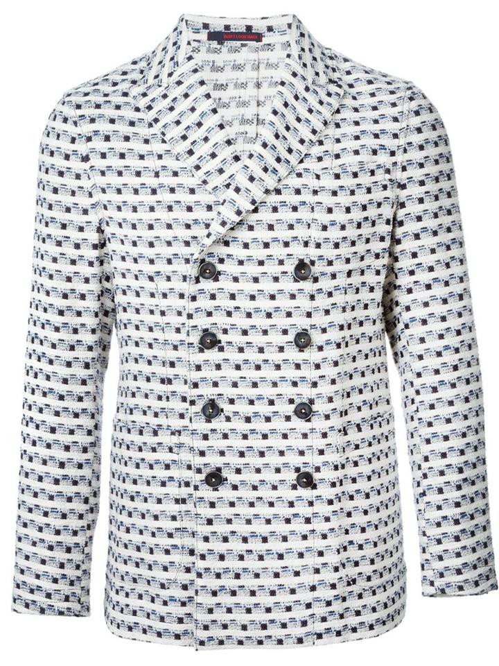 The Gigi Ziggy Blazer, Men's, Size: 48, White, Cotton/linen/flax/polyamide