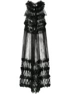 Comme Des Garçons Noir Kei Ninomiya Ribbon Embellished Midi Dress -