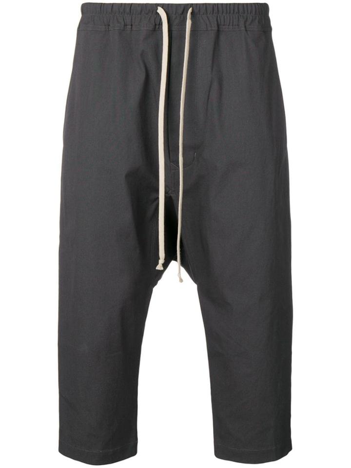 Rick Owens Drawstring Drop Crotch Trousers - Grey