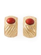 Christian Dior Vintage Painted Stone Clip On Earrings, Women's