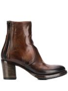 Silvano Sassetti Mottled Tan Ankle Boots - Brown