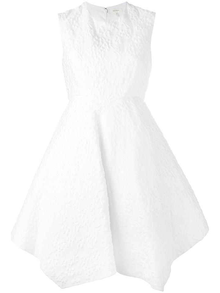 Delpozo - Asymmetric Short Dress - Women - Cotton/linen/flax/polyamide/polyester - 38, Women's, White, Cotton/linen/flax/polyamide/polyester