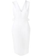 Cross Back Dress - Women - Cotton/polyester/triacetate - 12, White, Cotton/polyester/triacetate, Victoria Beckham
