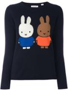 Chinti And Parker 'miffy Peek-a-boo' Jumper, Women's, Size: Small, Blue, Cashmere