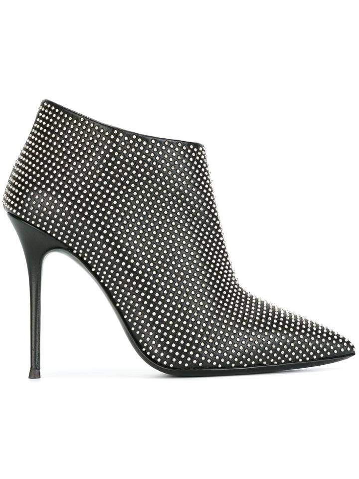 Giuseppe Zanotti Design Pointed Toe Ankle Boots - Black