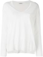 P.a.r.o.s.h. - Chest Pocket Semi-sheer Blouse - Women - Cotton/viscose - Xl, White, Cotton/viscose