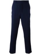 Ami Alexandre Mattiussi Carrot-fit Trousers, Size: 42, Blue, Virgin Wool