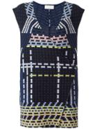 Peter Pilotto Ottoman Knitted Gilet, Women's, Size: Medium, Black, Wool/angora/polyamide/spandex/elastane