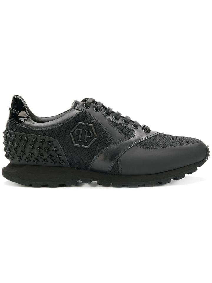 Philipp Plein Mesh Lace-up Sneakers - Black
