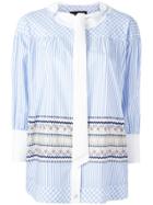 Rossella Jardini Contrast Pattern Top - Blue