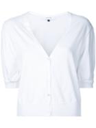 Le Ciel Bleu - Lace Balloon Sleeve Knit Cardigan - Women - Nylon/polyester/rayon - 36, White, Nylon/polyester/rayon