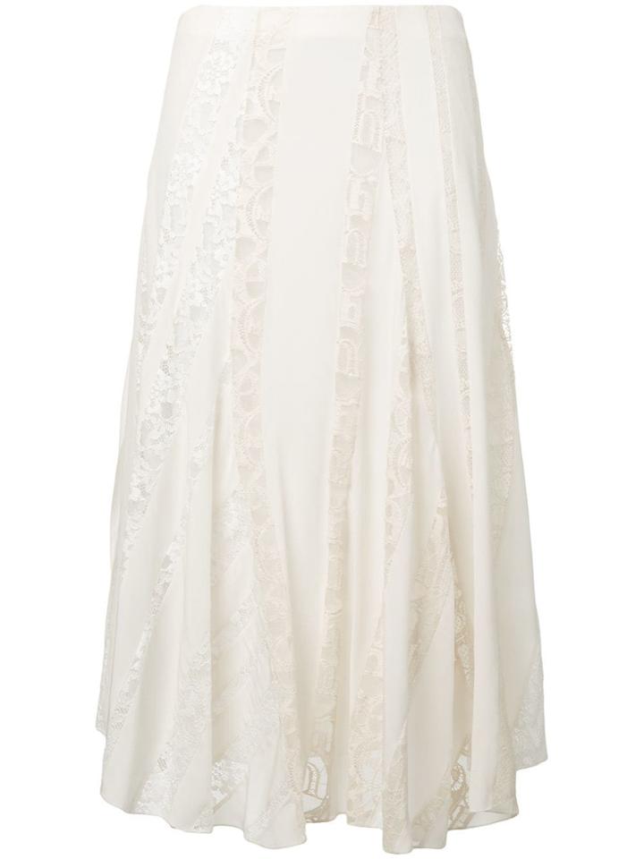 Chloé Lace Detail Skirt - White