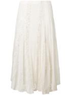 Chloé Lace Detail Skirt - White