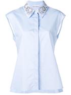 Paco Rabanne Crystal-embellished Shirt - Blue