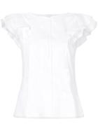 Marc Cain Ruffle-sleeve Shirt - White