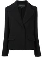 Giambattista Valli Concealed Fastening Cropped Jacket - Black