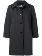 Love Moschino Single Breasted Raincoat - Black