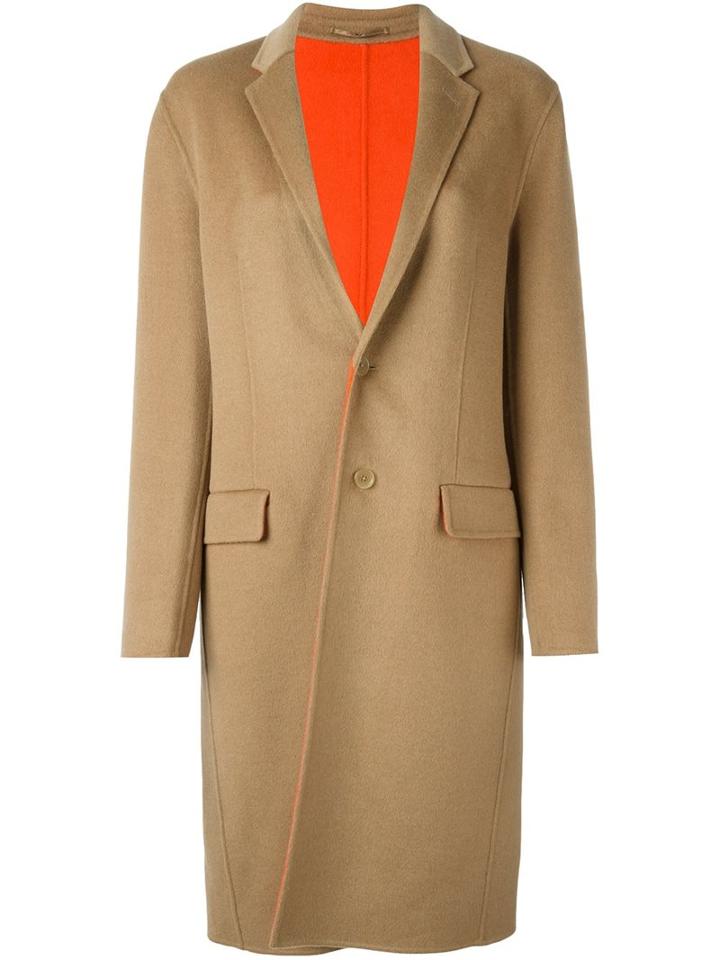 Joseph Single Breasted Coat, Women's, Size: 36, Nude/neutrals, Polyester/viscose/cashmere/wool