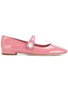 Miu Miu Mary Jane Pearl Ballerinas - Pink & Purple