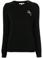 Chinti & Parker Embroidered Horse Patch Jumper - Black