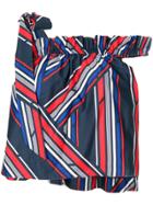 Tommy Hilfiger Striped Asymmetric Top - Blue