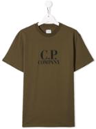 Cp Company Kids Printed Logo T-shirt - Green