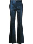 P.a.r.o.s.h. Flared Mid-rise Trousers - Blue