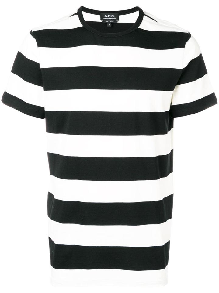 A.p.c. Striped T-shirt - Black