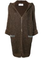 Fabiana Filippi Hooded Cardigan - Brown