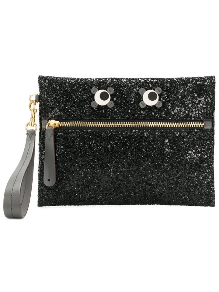 Anya Hindmarch Circulus Eyes Pouch - Black