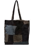 By Walid Blue Patch Top Handle Tote Bag - Unavailable