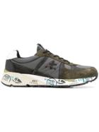 White Premiata Printed Logo Sneakers - Grey