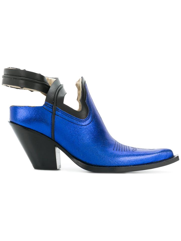 Maison Margiela Pointed Sling-back Pumps - Blue