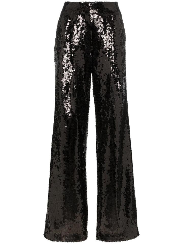 Filles A Papa Sequin Wide Leg Trousers - Black