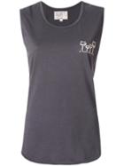 Sandrine Rose - Embroidered Tank Top - Women - Cotton - S, Grey, Cotton