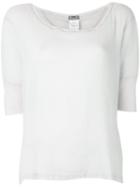 Kristensen Du Nord - Sheer Distressed Top - Women - Silk/cotton - M, Blue, Silk/cotton