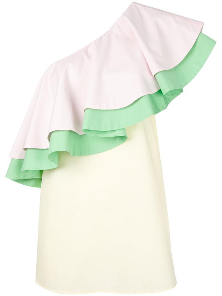 Vivetta - One Shoulder Blouse - Women - Cotton - 44, Pink/purple, Cotton