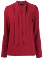 Proenza Schouler V-neck Blouse, Women's, Size: 6, Red, Acetate/viscose