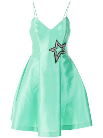 Francesco Paolo Salerno Star Patch Skater Dress - Green