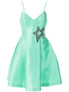 Francesco Paolo Salerno Star Patch Skater Dress - Green