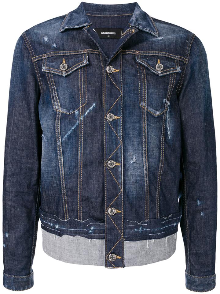 Dsquared2 Two-tone Denim Jacket - Blue