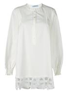 Blumarine Embroidered Bow Detail Blouse - White